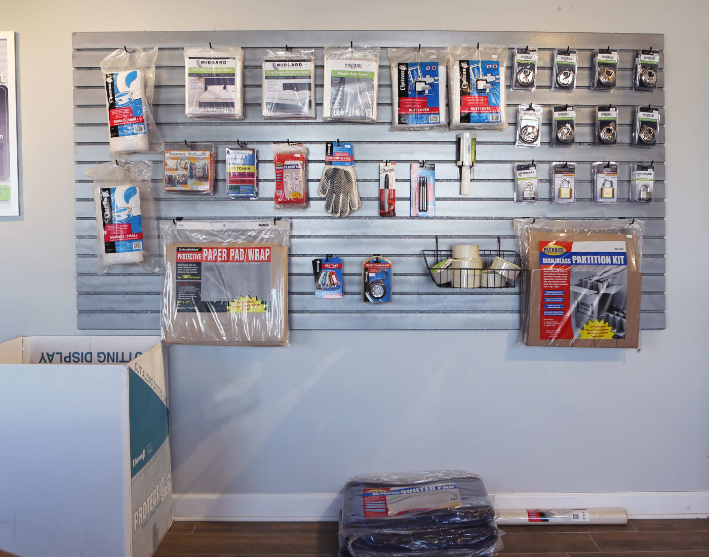 Packing and moving supplies for sale at Midgard Self Storage in Oakland, Tennessee
