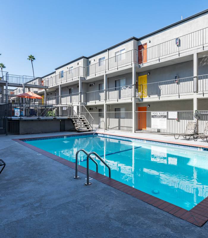 Heated Swimming Pool at Legacy at Westglen in Glendale, California