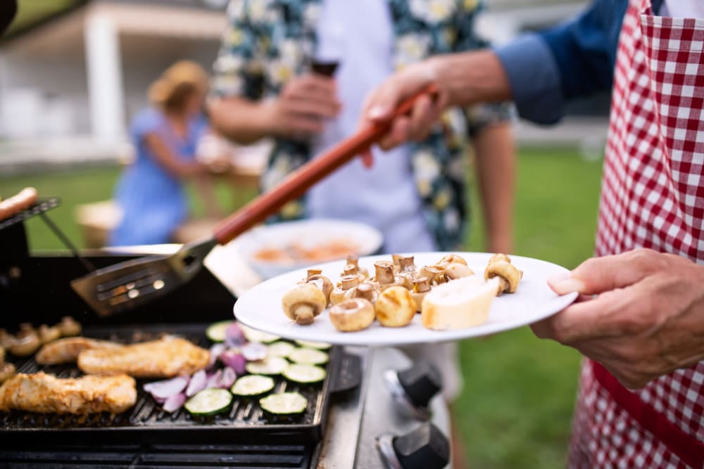 Residents barbequing at Chesterfield Flats, North Chesterfield, Virginia