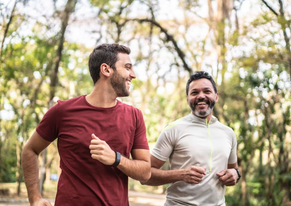 Residents running near Woodstream Townhomes in Rocklin, California