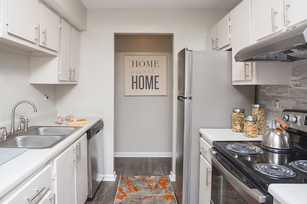 Kitchen model at Elite at City Park in Atlanta, Georgia