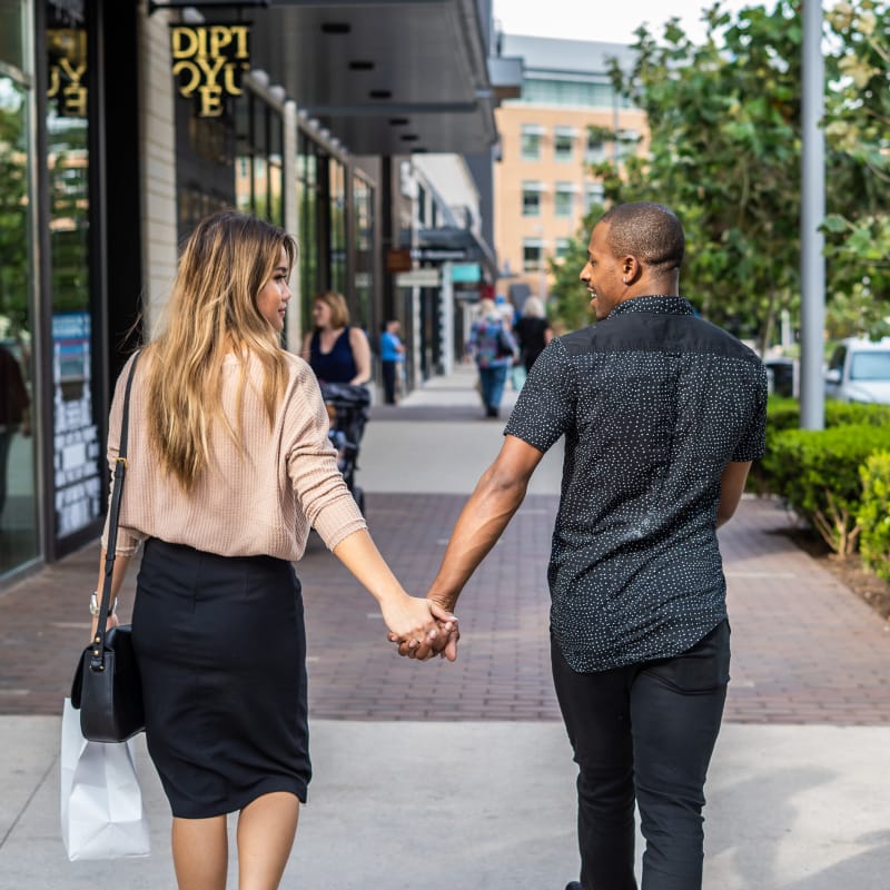 Couple hanging out at The Copeland in Austin, Texas