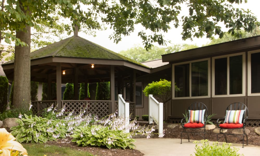 Gazebo outside at Lakeshore Woods in Fort Gratiot, Michigan