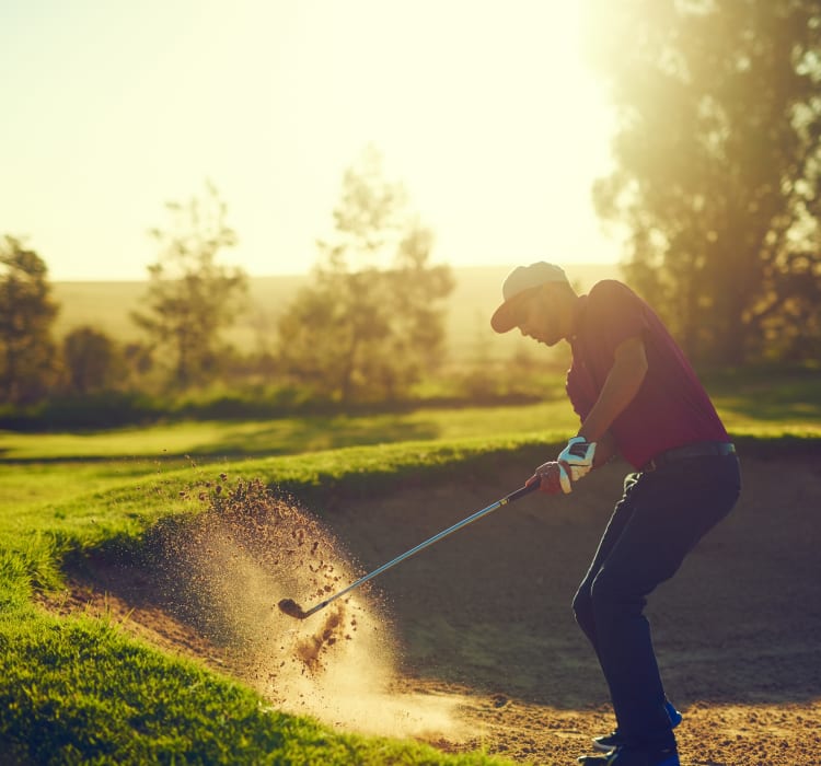 Resident out golfing near Evolv in Mansfield, Texas
