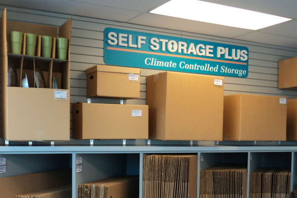 Storage boxes for sale at Self Storage Plus in Woodbridge, VA