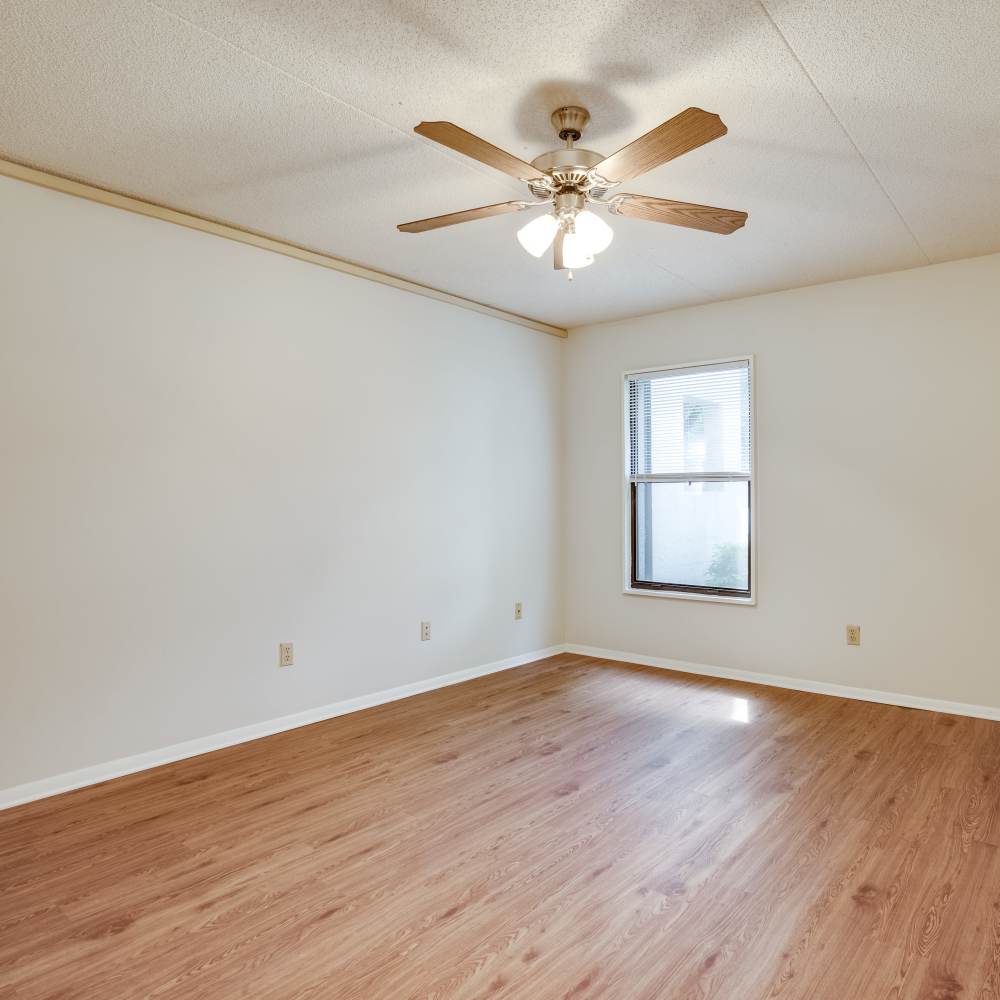 Bedroom with window at Germantown Gardens in East Ridge, Tennessee