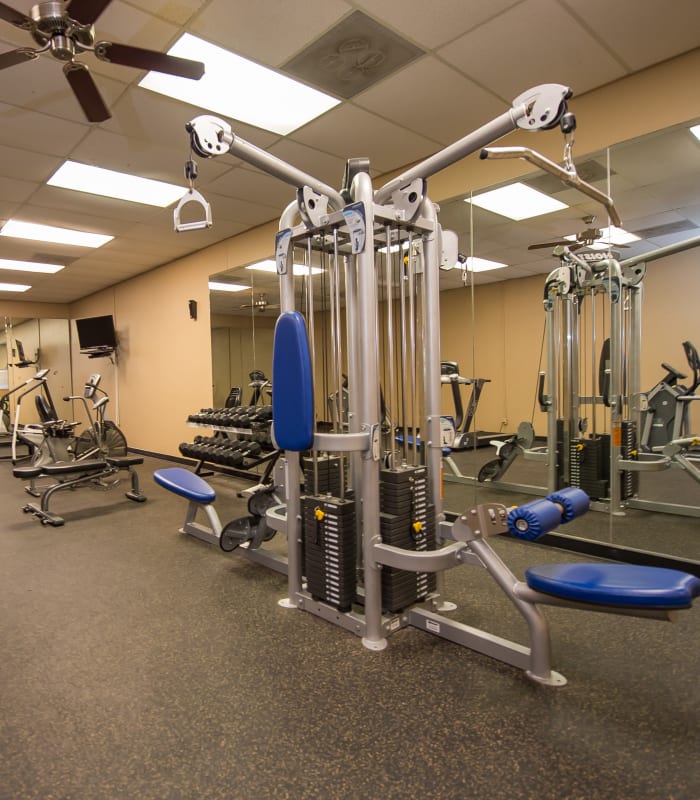 Fitness center at The Mark Apartments in Ridgeland, Mississippi