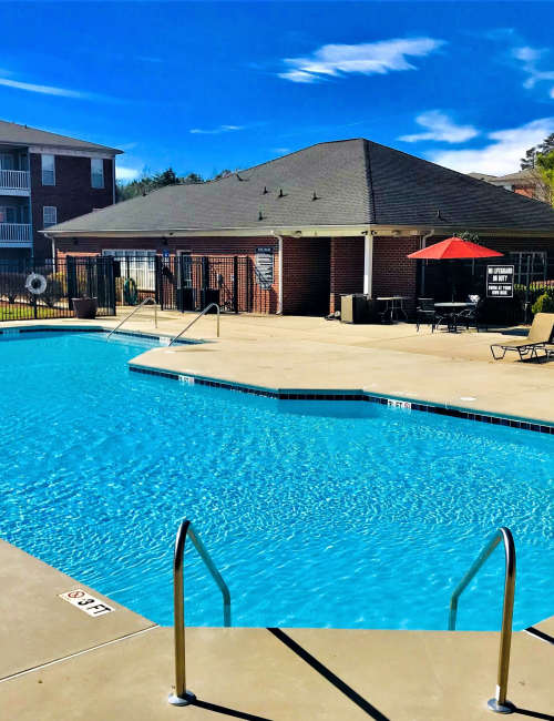 Serene swimming pool at Cushendall Commons in Rock Hill, South Carolina