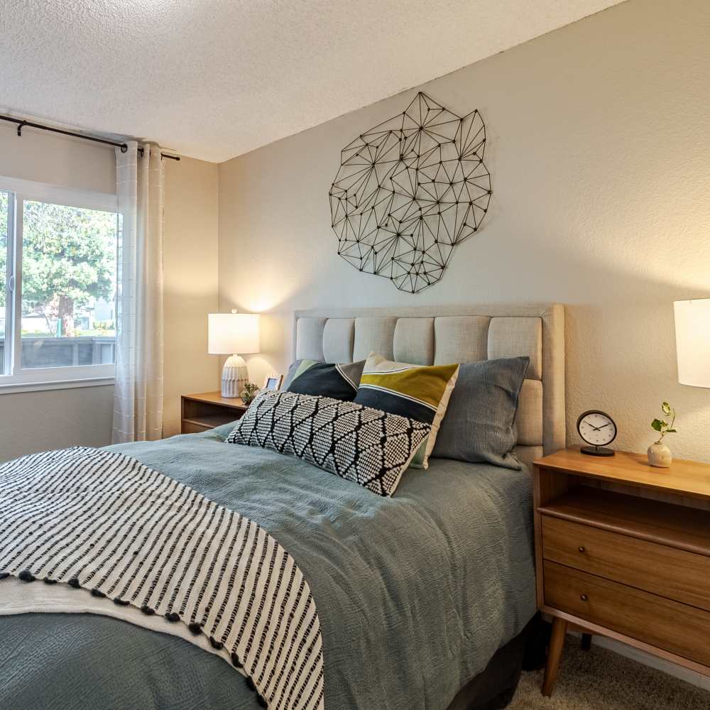 Well-designed bedroom at Vue Fremont in Fremont, California