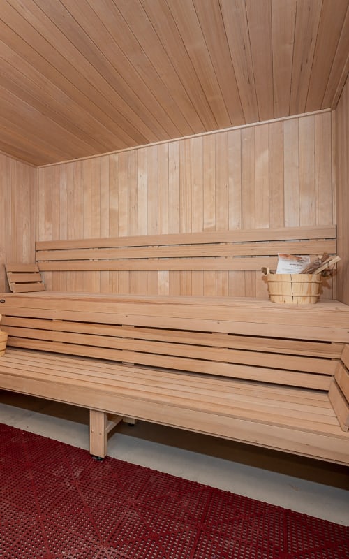 Community sauna at The Pillars of Hermantown in Hermantown, Minnesota
