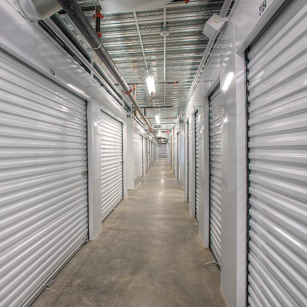 Climate-controlled indoor units at StorQuest Self Storage in North Miami Beach, Florida