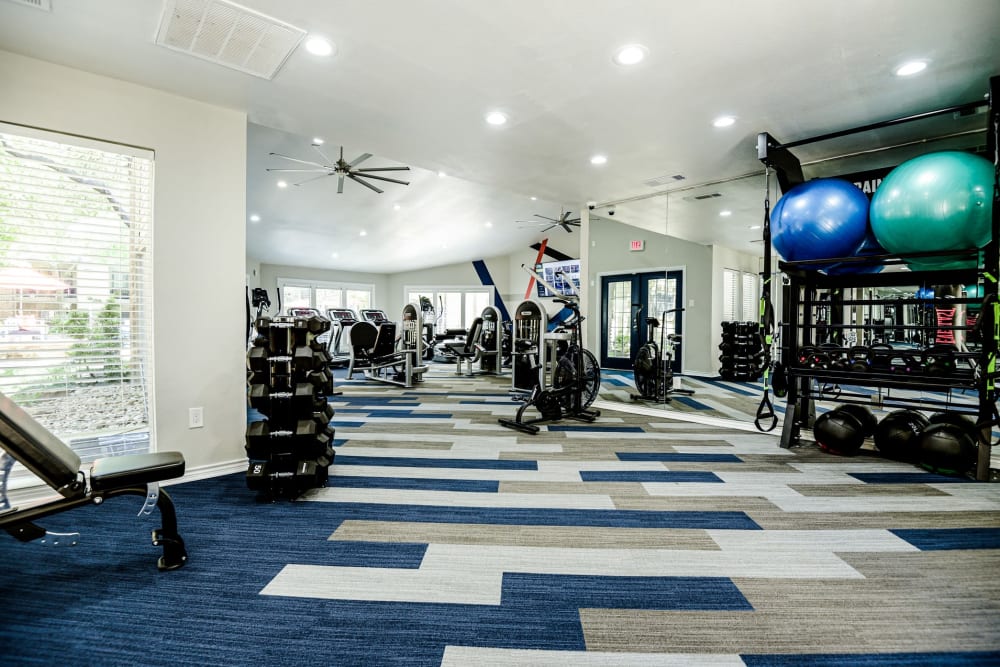 Fitness gym at The Regent in Dallas, Texas