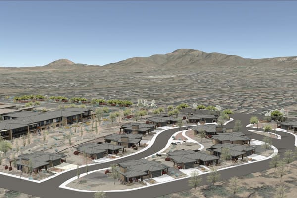 Aerial view of new expansion at Merrill Gardens at Anthem in Anthem, Arizona.