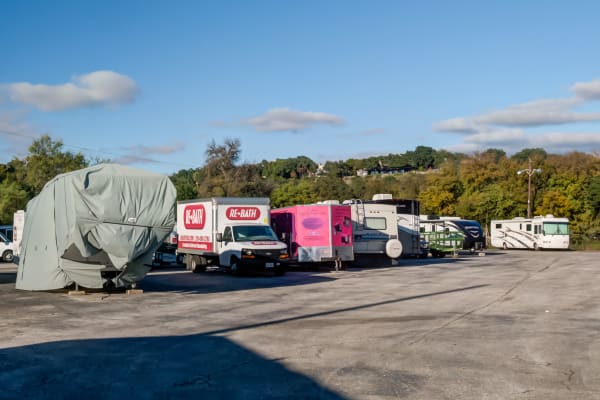 RV parking at Lockaway Storage in San Antonio, Texas