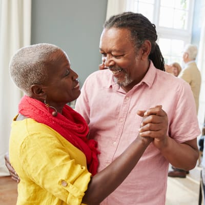 Residents dancing at Aurora on France in Edina, Minnesota. 