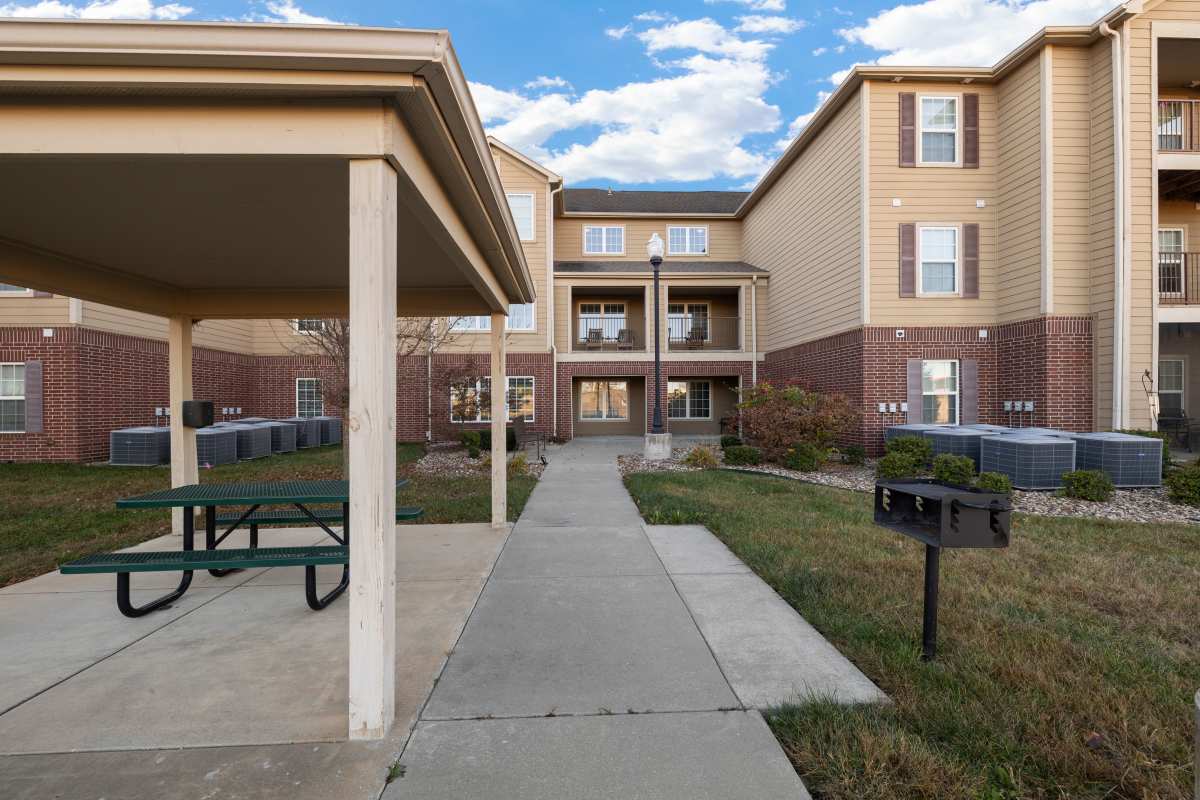 Common seating area at Briar Creek Villas in Belton, Missouri