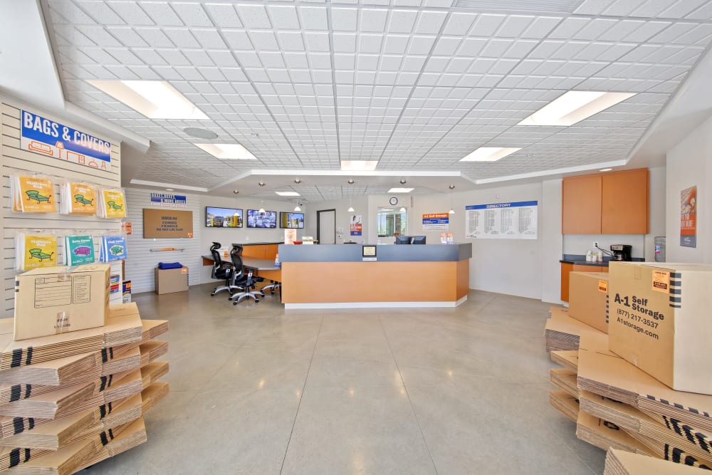 The office at A-1 Self Storage in National City, California