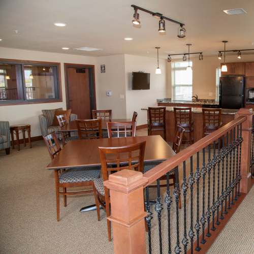 Community room at Vicinato in Madison, Wisconsin