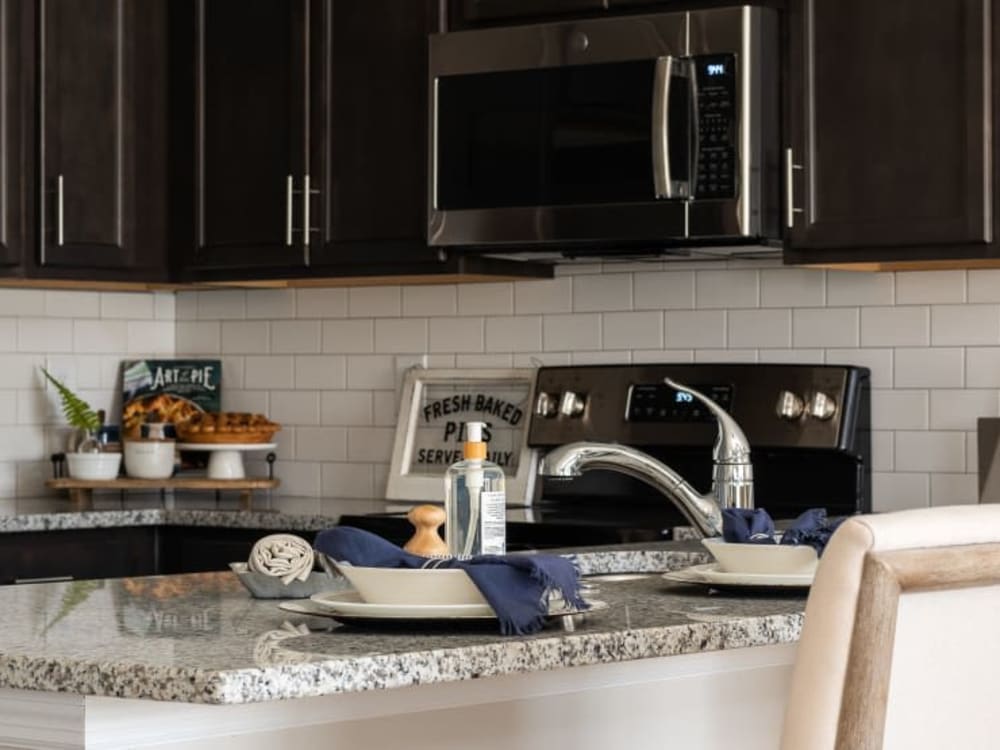 Granite countertop in a home at Randall Residence of Centerville in Centerville, Ohio