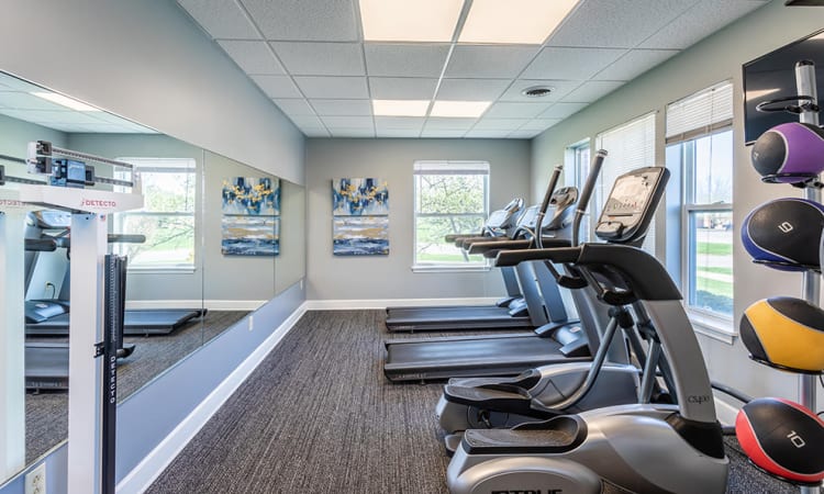 Maplewood Estates Apartments fitness center in Hamburg, New York