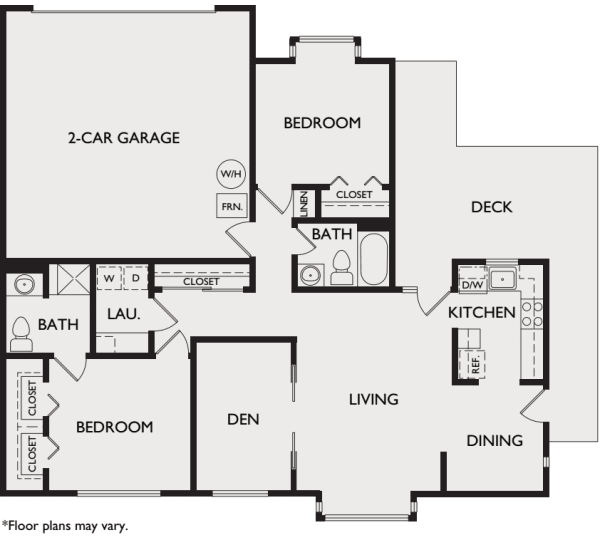 Independent Living two bedroom plus den cottage at Crystal Terrace of Klamath Falls in Klamath Falls, Oregon