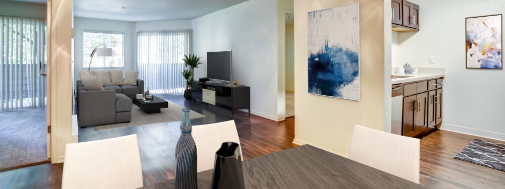 An open floor plan brings it all together at Serramonte Ridge Apartment Homes in Daly City, California