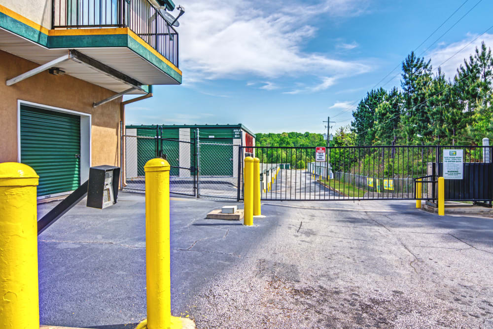 Access gate at Metro Self Storage in Stockbridge, Georgia