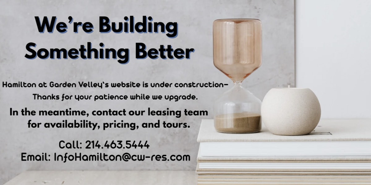 Website Under Construction The Hamilton at Garden Valley in Waxahachie, Texas   