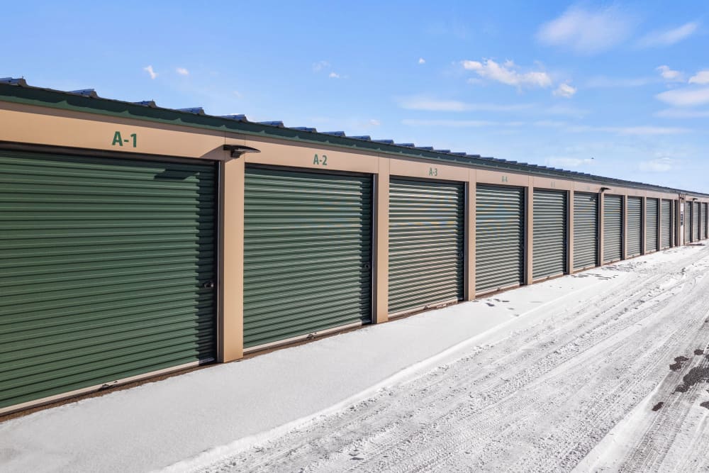 Drive-up storage units at Storage Star Laramie in Laramie, Wyoming