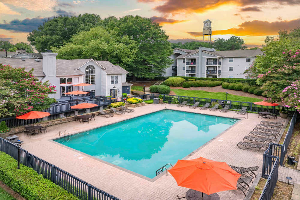 Resort-style pool at The Ellery of Cary in Cary, North Carolina