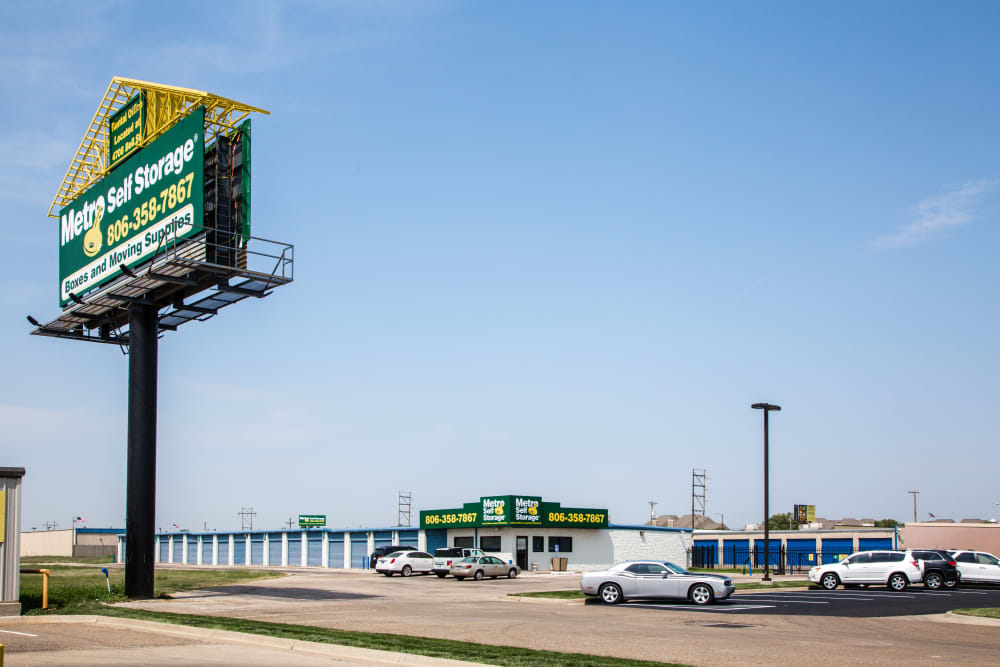 Front entrance at Metro Self Storage in Amarillo, TX
