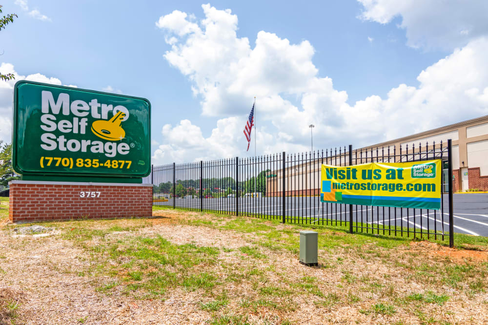 Sign in front of Metro Self Storage