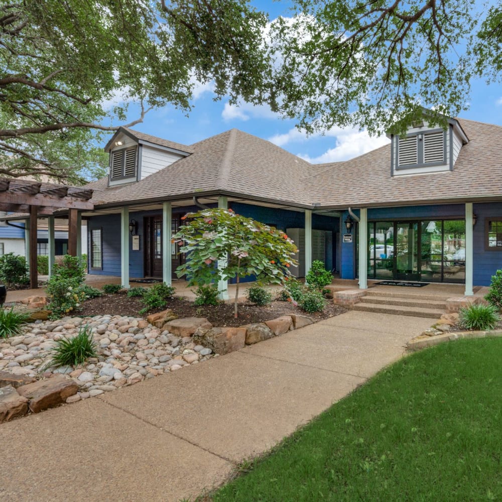 Beautiful view of clubhouse at The Reese at Eastchase in Fort Worth, Texas