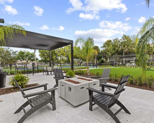 Outdoor firepit at Atwater Apartment Homes, Sunrise, Florida