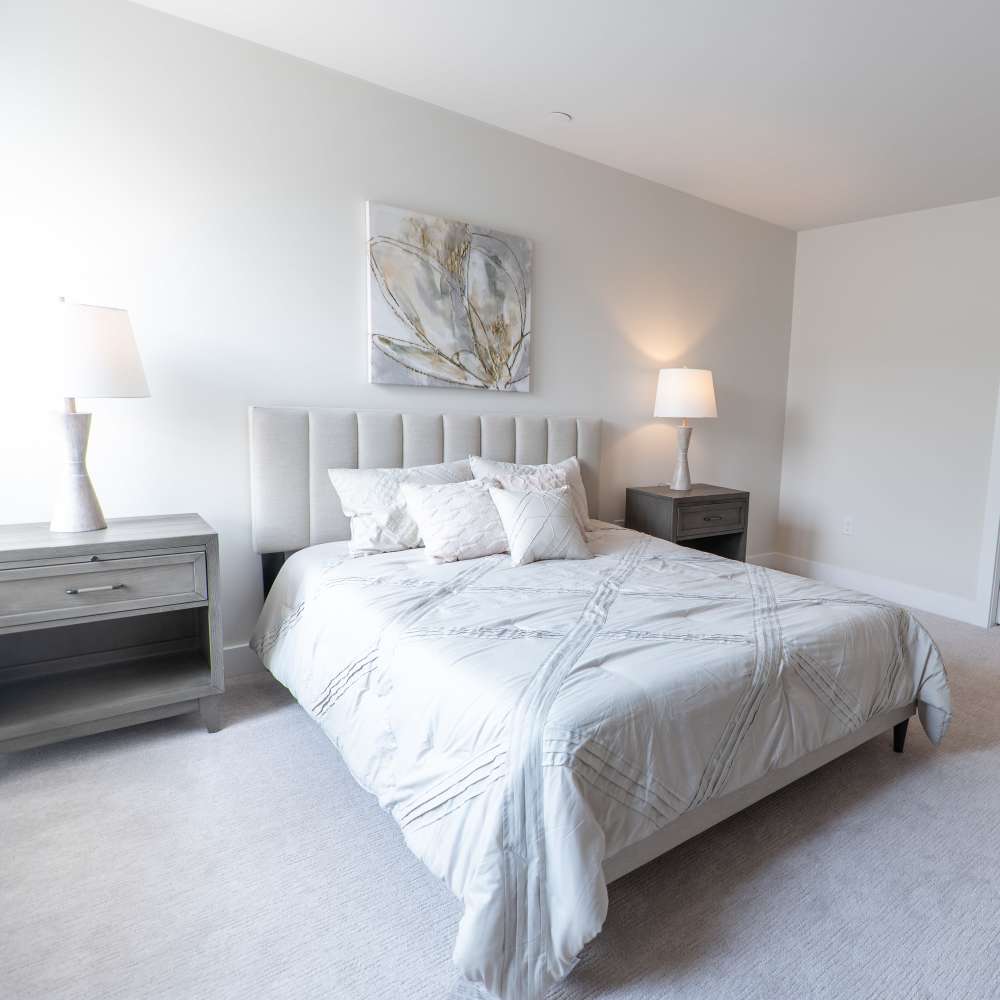 Model bedroom at The Cove in Port St Lucie, Florida