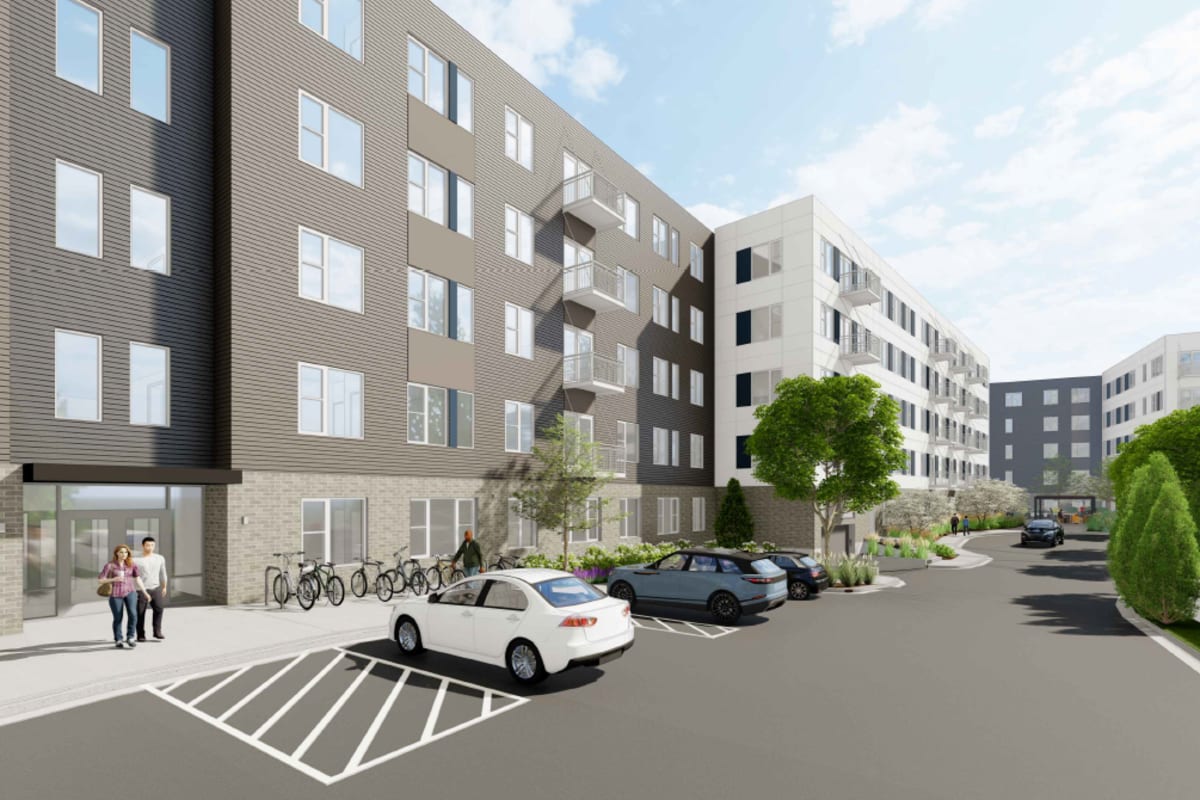 Off street parking at The Intersect in Madison, Wisconsin