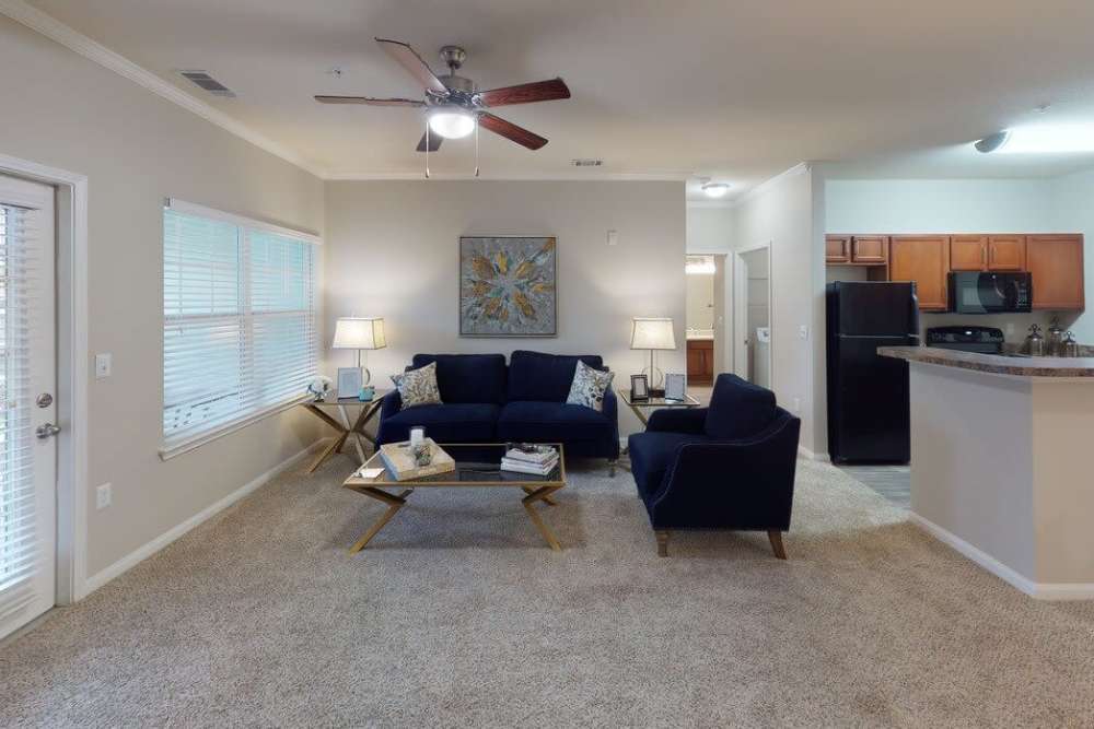Specious living room at Preserve at Windsor Lake in Columbia, South Carolina
