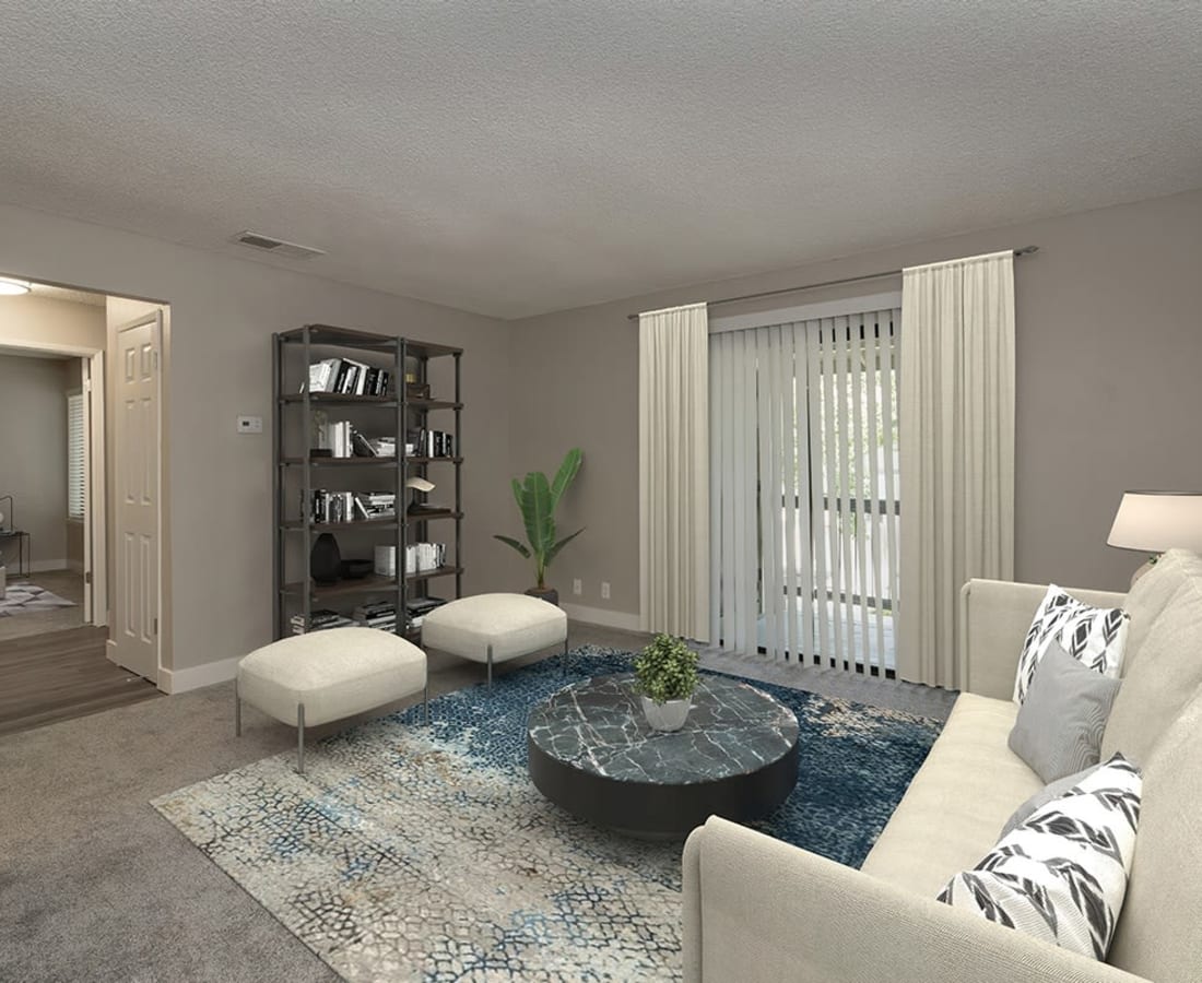 Modern living room at  The Mews At Dixon Farms in Dixon, California