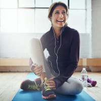 Resident working-out at Acadia in San Antonio, Texas