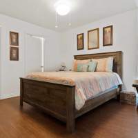 Spacious bedroom at Woodland Village Apartments in Breckenridge, Texas