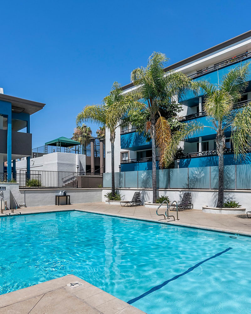 Resort-style pool at Westside Terrace, Los Angeles, California