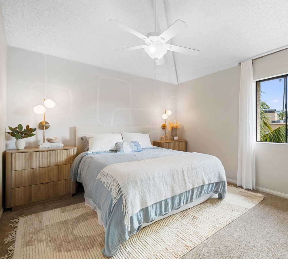 Spacious bedroom at Allina La Jolla in San Diego, California