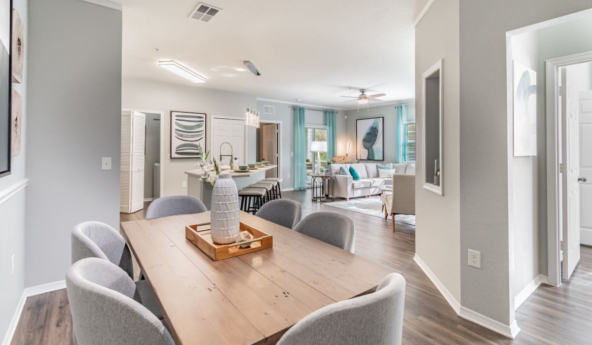 Spacious living room at The Parq at Cross Creek in Tampa, Florida