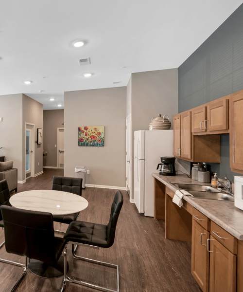 Community kitchen at Magnolia Greene in Lavale, Maryland