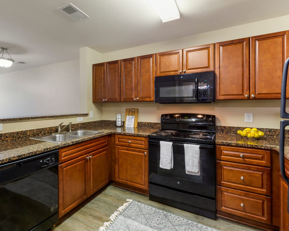 Roomy, gorgeous, gourmet kitchen at Stone Gables in Raeford, North Carolina