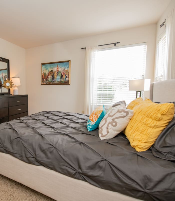 Bedroom at Crown Pointe Apartments in Oklahoma City, Oklahoma