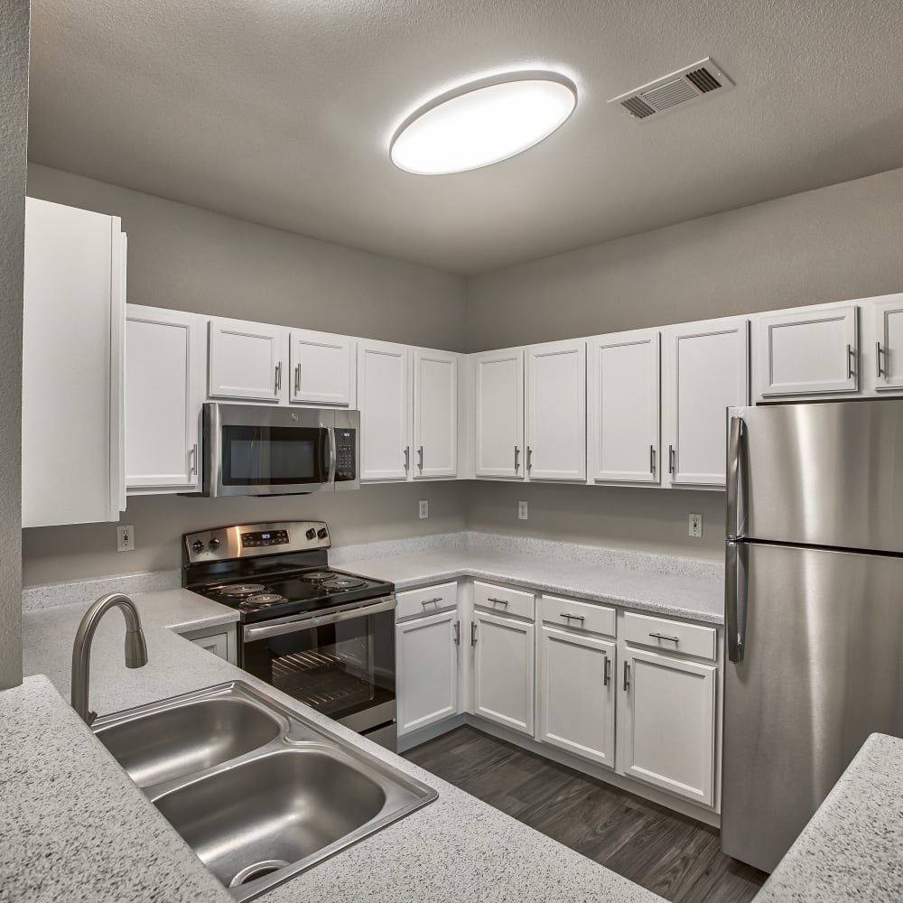 Spacious modern kitchen at Platte View Landing in Brighton, Colorado