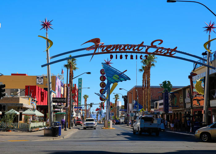 Fremont district near City Center Apartments in Las Vegas, Nevada