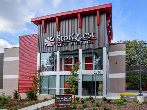 Exterior photo of StorQuest Self Storage in Seattle, Washington