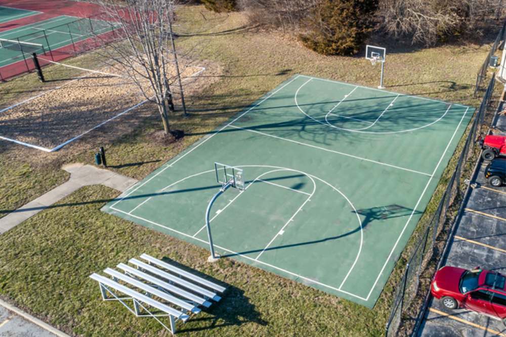 Basketball court at The Landing at CoMo in Columbia, Missouri